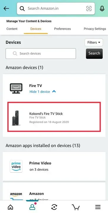 Image showing Fire TV name
